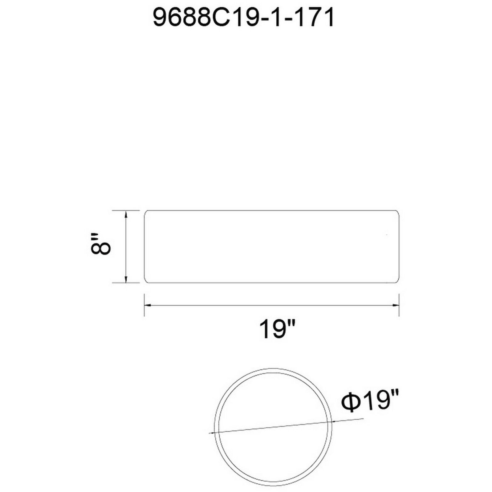 Campton 3 Light 19 inch Black Drum Shade Flush Mount Ceiling Light
