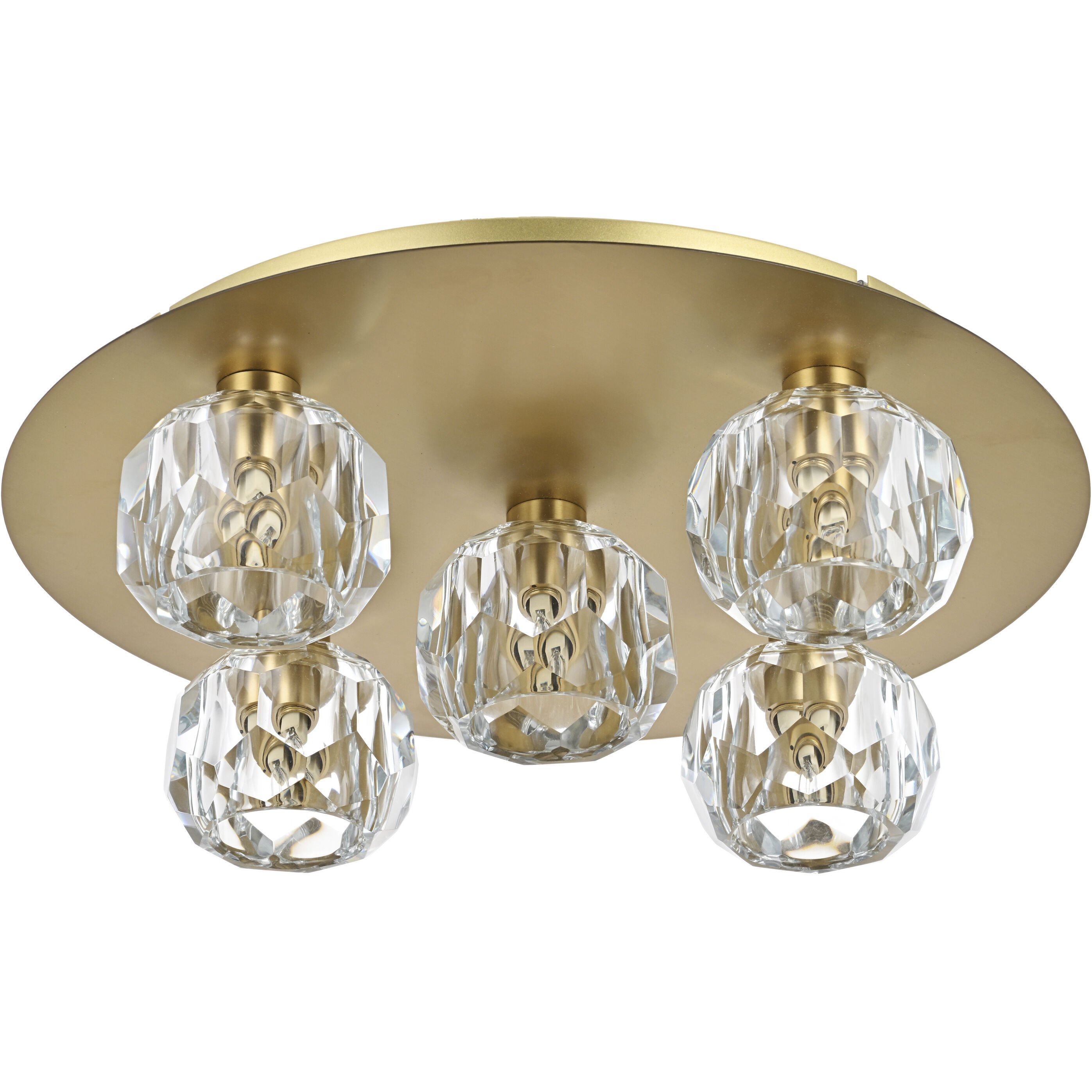 Graham 5 Light 16 inch Gold Flush Mount Ceiling Light