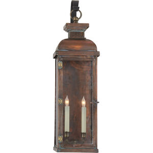 Chapman & Myers Suffork 2 Light 29.25 inch Natural Copper Outdoor Wall Lantern