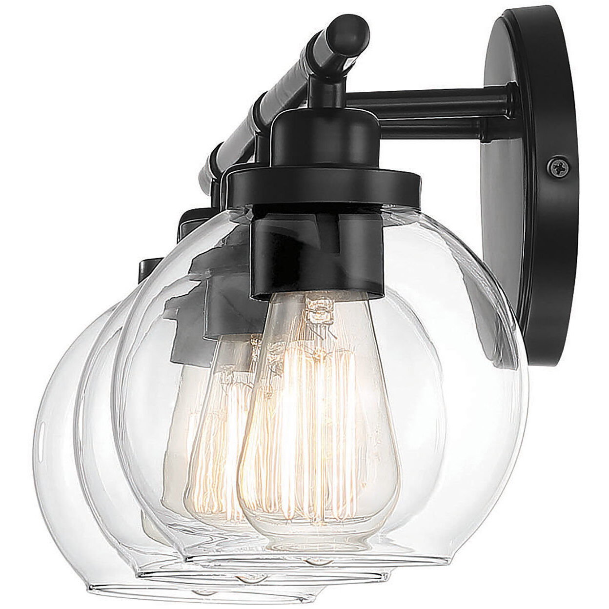 Carson 3 Light 22.5 inch Black Bathroom Vanity Light Wall Light, Essentials