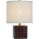 Matilda 18 inch 100 watt Burgundy Table Lamp Portable Light