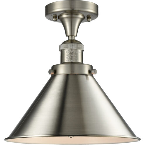 Briarcliff 1 Light 10 inch Brushed Satin Nickel Semi-Flush Mount Ceiling Light