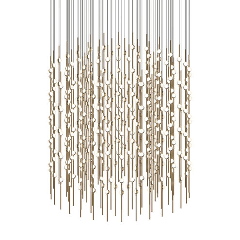 Constellation Centaurus LED 48 inch Satin Brass Cylinder Pendant Ceiling Light