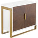 Crafton Mahogany with White and Satin Brass Cabinet