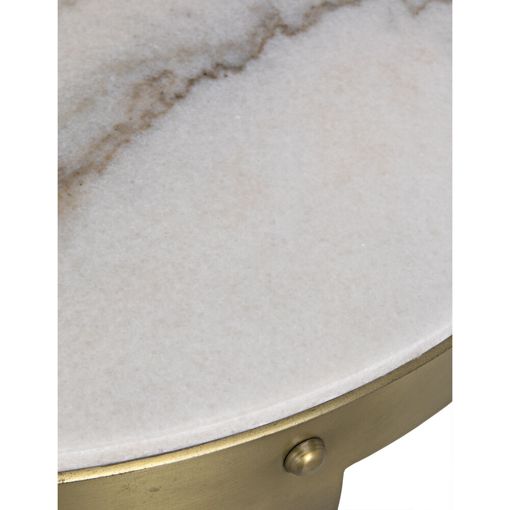 Byron 30 X 30 inch Antique Brass Side Table