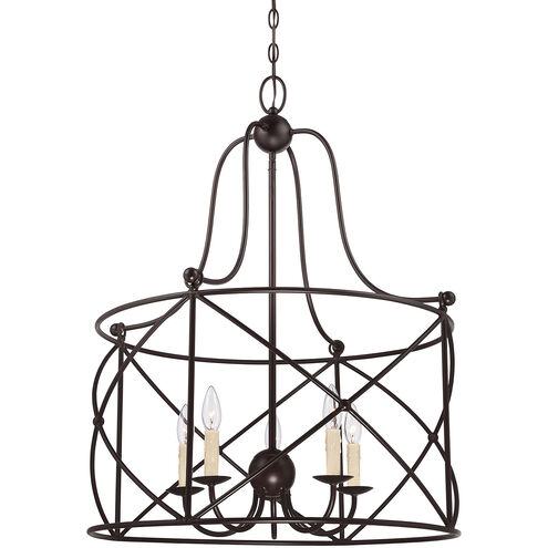 Seneca 5 Light 25.5 inch English Bronze Pendant Ceiling Light