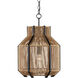 Mali 1 Light 13.5 inch Satin Black Pendant Ceiling Light