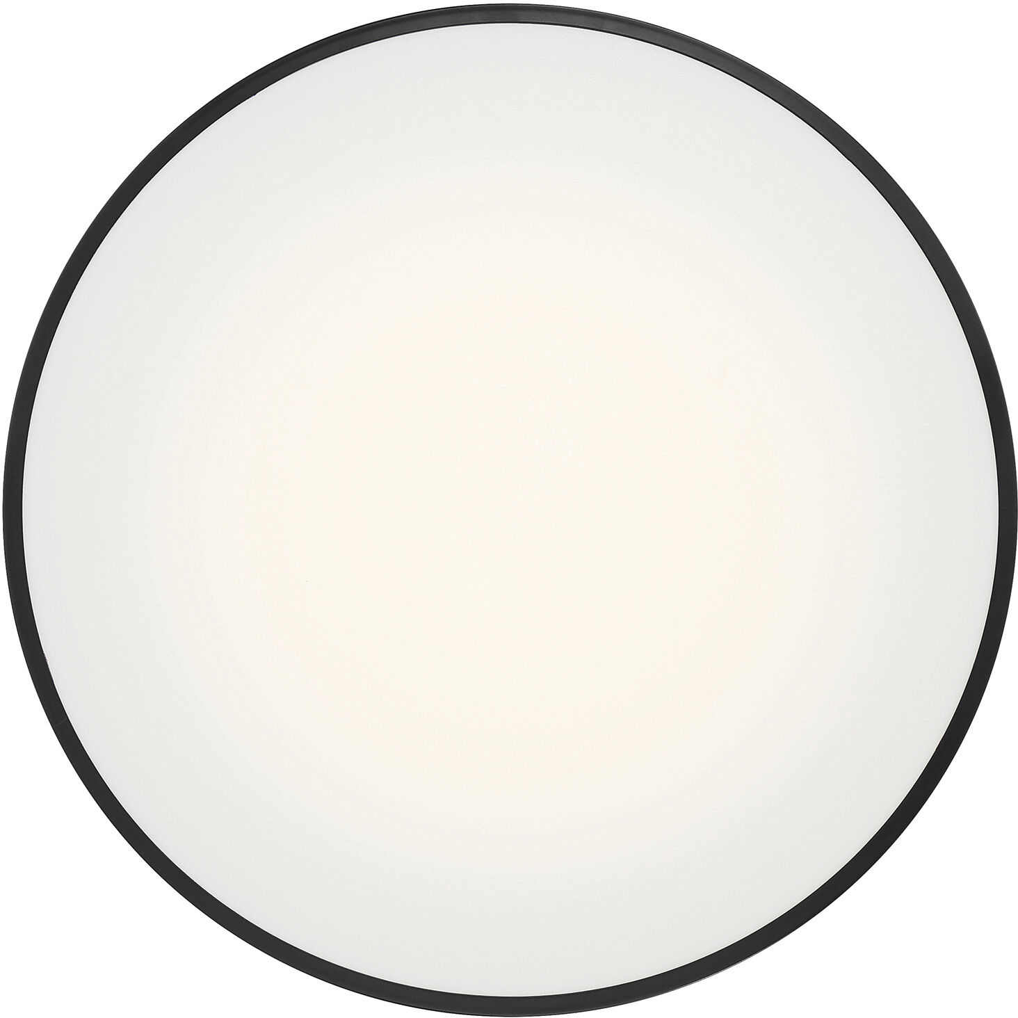 Como LED 17.75 inch Black and White Flush Mount Ceiling Light