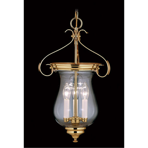 Jamestown 3 Light 13 inch Polished Brass Foyer Chandelier Ceiling Light