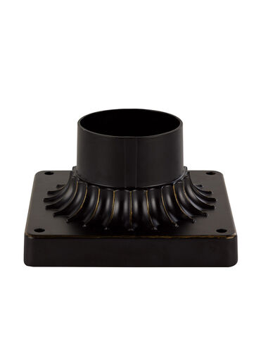 Canby 3 inch Rubbed Oil Bronze Outdoor Post Base Mount