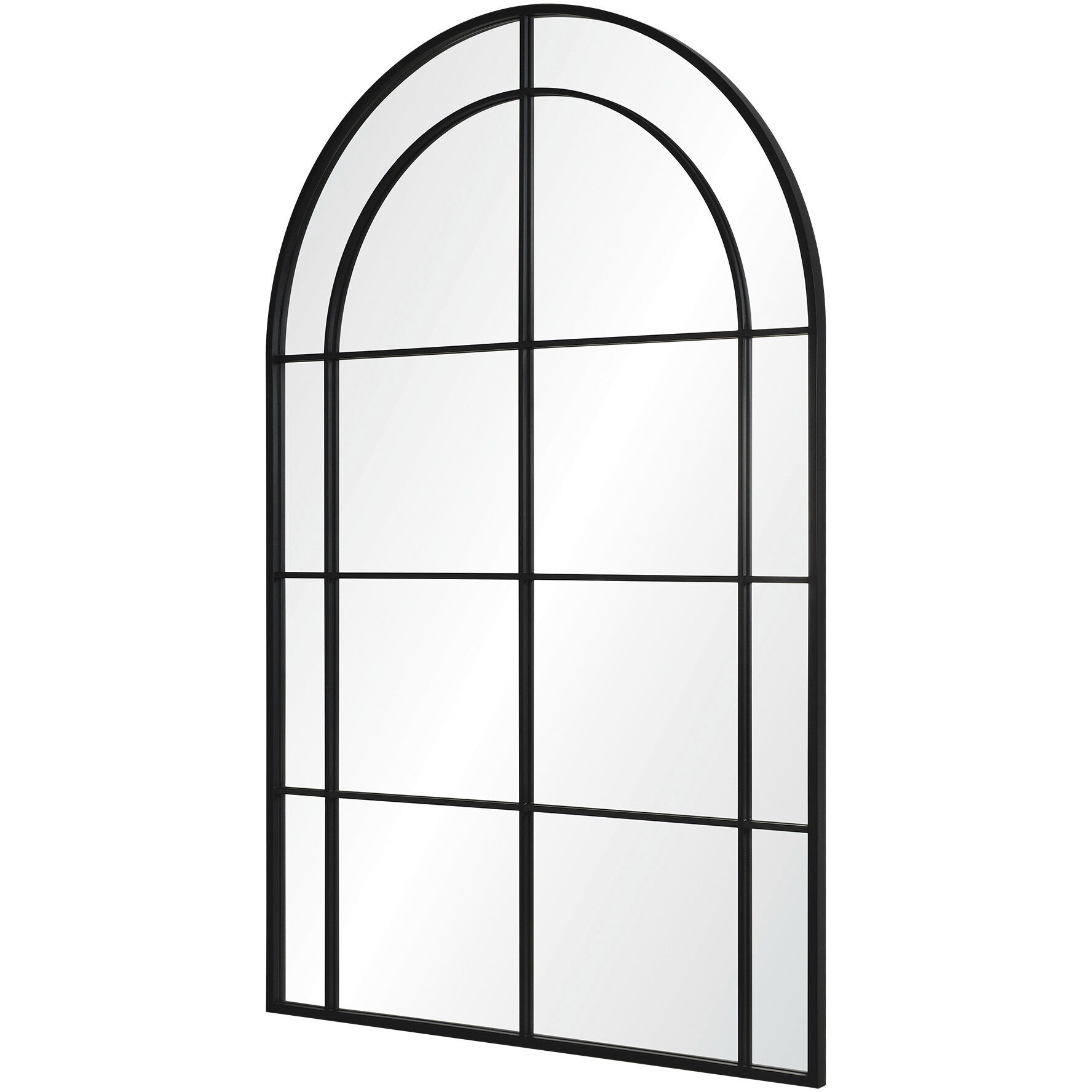 Atkinson 62 X 40 inch Clear and Matte Black Wall Mirror