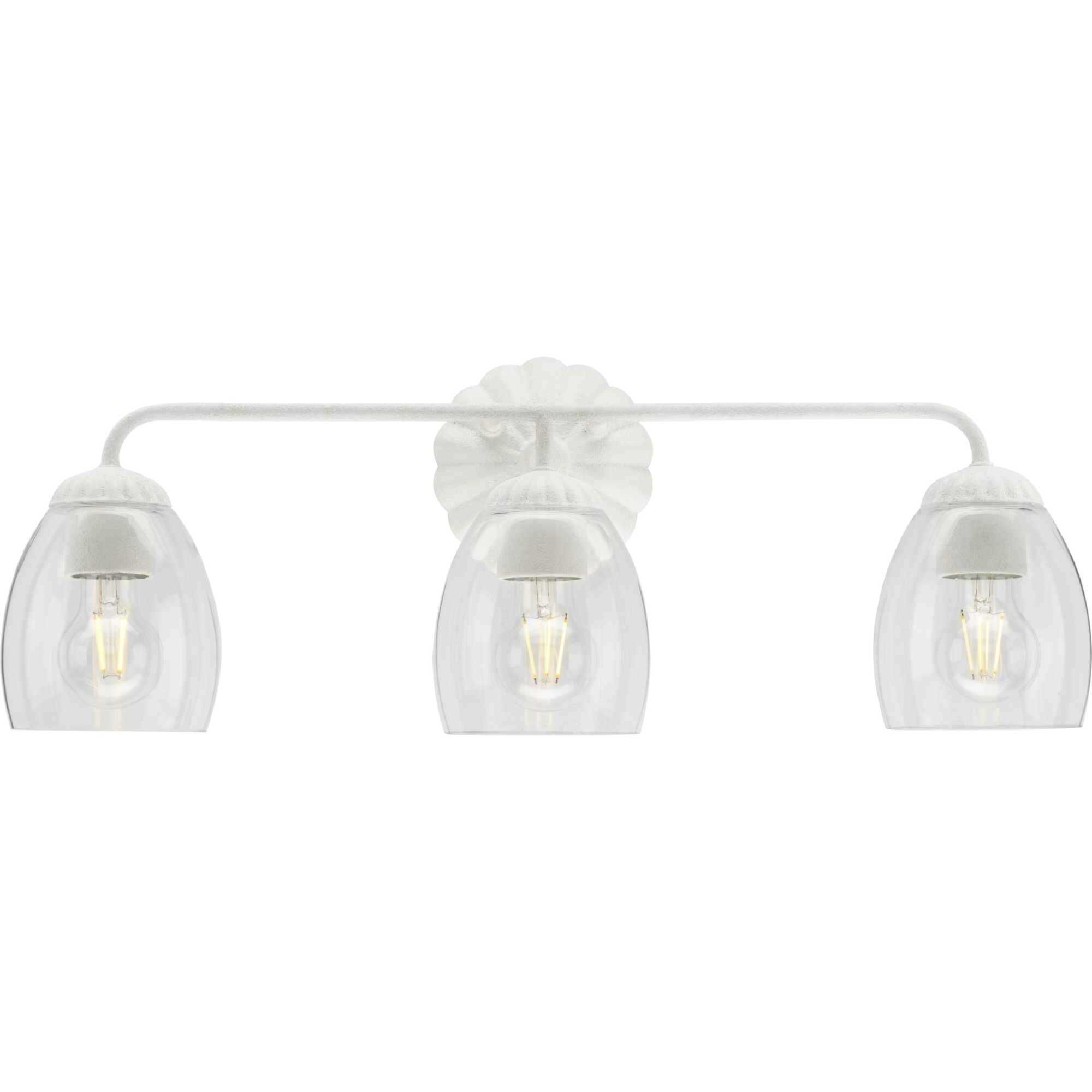 Quillan 3 Light 23.87 inch White Plaster Bathroom Vanity Light Wall Light