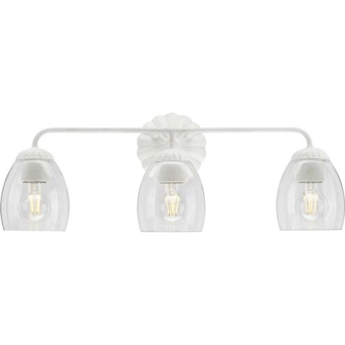 Quillan 3 Light 23.87 inch White Plaster Bathroom Vanity Light Wall Light