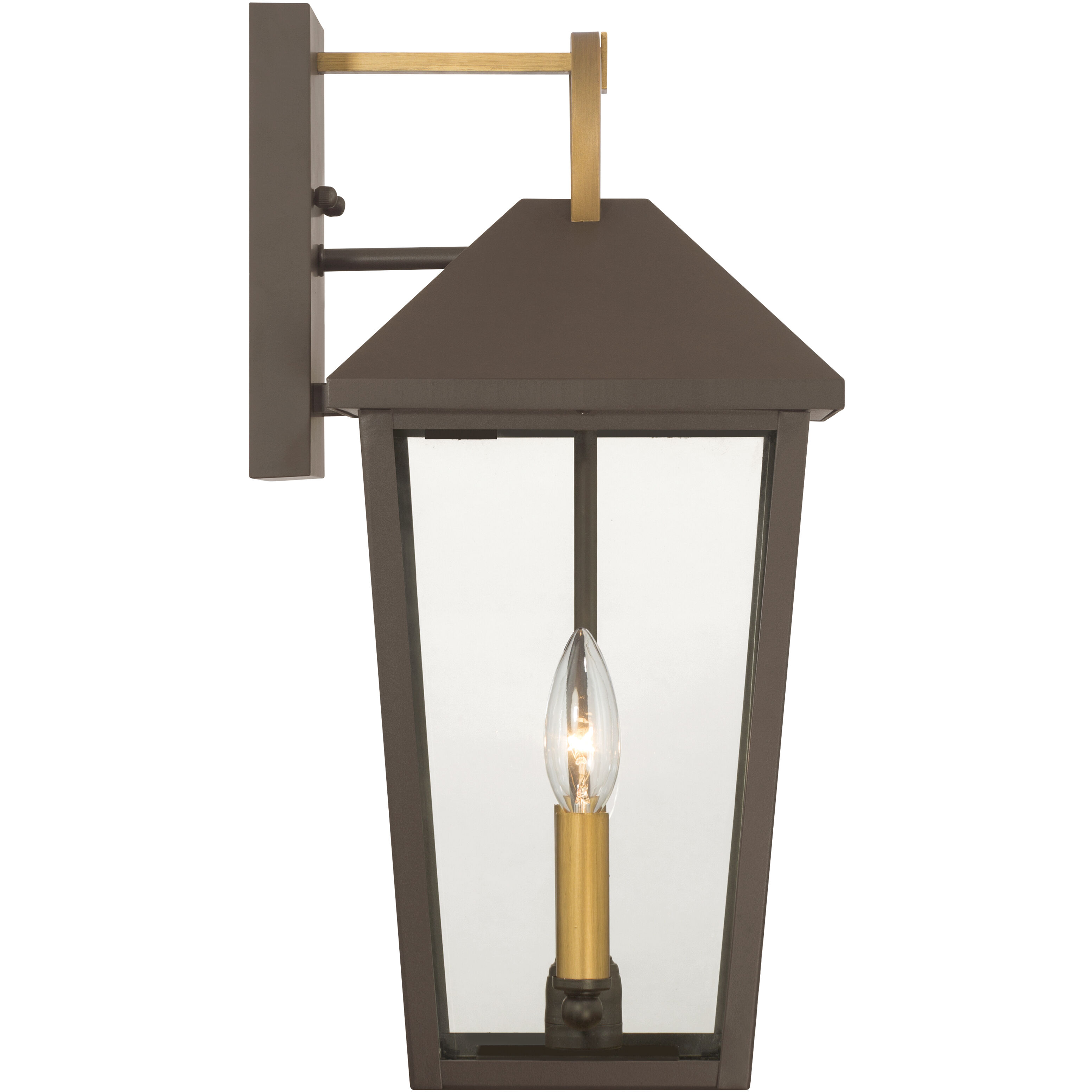 Bayra 2 Light 17 inch Painted Legacy Brass and Dark Bronze Outdoor Wall Lantern