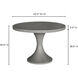 Isadora 43 X 43 inch Grey Outdoor Dining Table