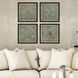 Geometrics Collection Blue Framed Art