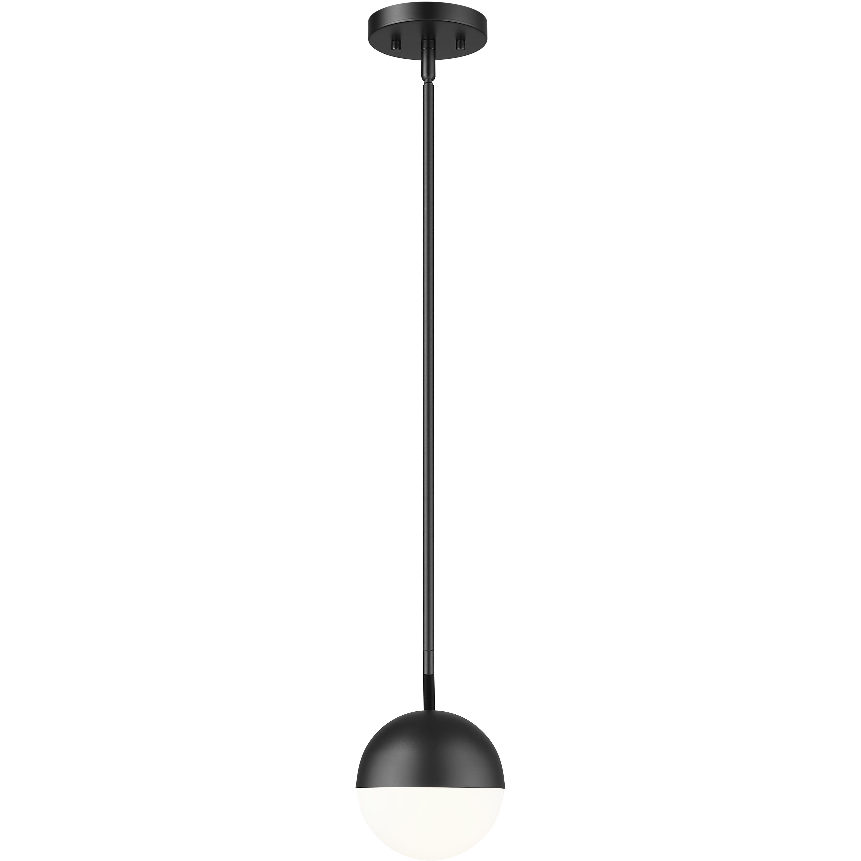 Realm Sphere 1 Light 8.5 inch Matte Black Pendant Ceiling Light