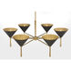 Cortan 6 Light 36 inch Legacy Brass and Dark Bronze Chandelier Ceiling Light