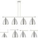 Ballston Dome 4 Light 48 inch White and Polished Chrome Island Light Ceiling Light