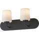 Durham 2 Light 18 inch Black Bath Vanity Wall Light