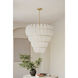 Marclaire 15 Light 32.75 inch Legacy Brass Pendant Ceiling Light in Clear Textured Handmade Glass
