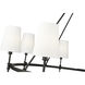 Adorra 8 Light 40 inch Matte Black Chandelier Ceiling Light