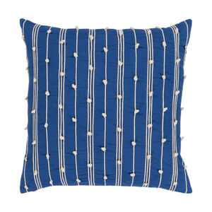 Accretion 22 X 22 inch Dark Blue and Cream Pillow Cover