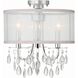 Hampton 3 Light 14 inch Polished Chrome Semi Flush Ceiling Light