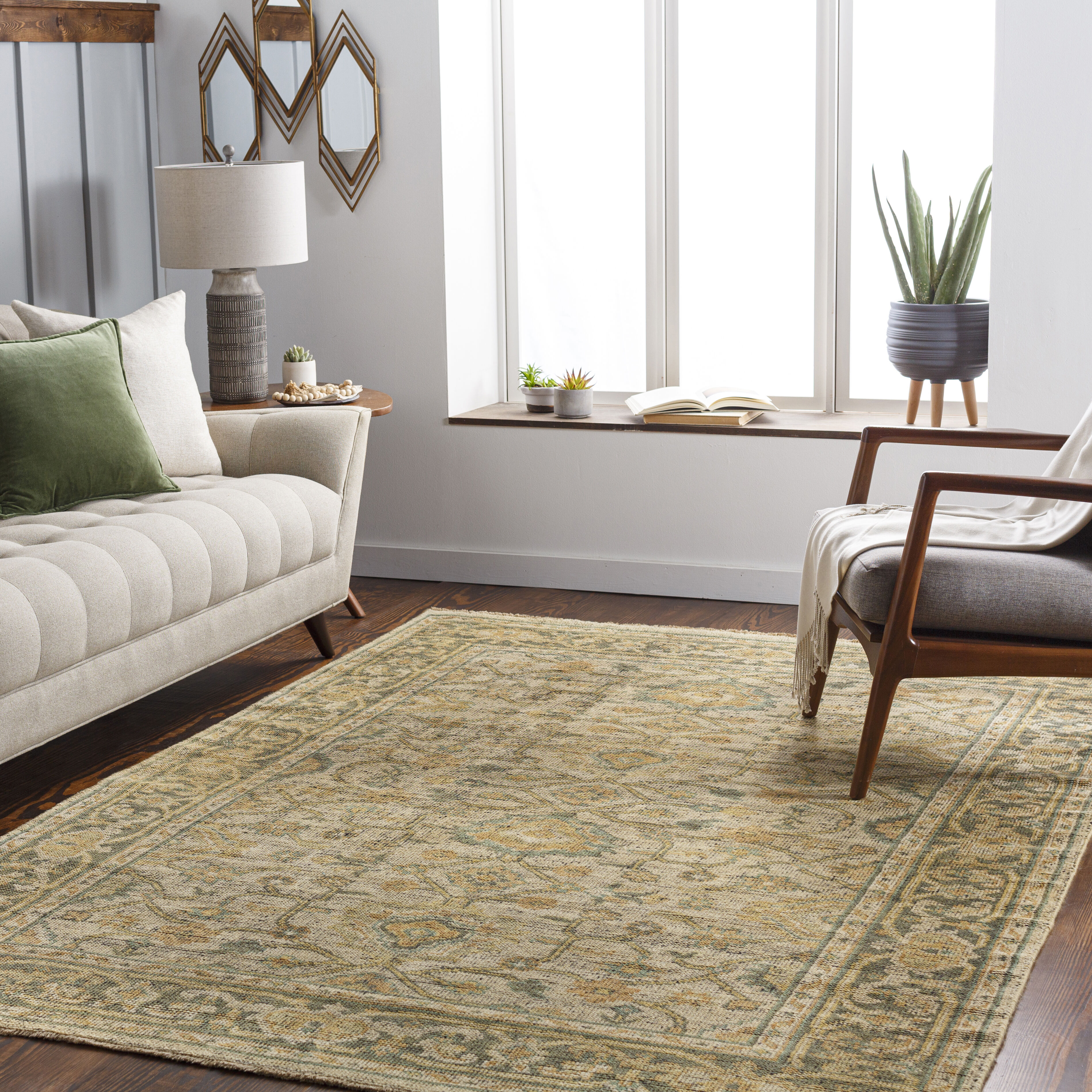 Reign 108 X 72 inch Tan Rug in 6 X 9, Rectangle