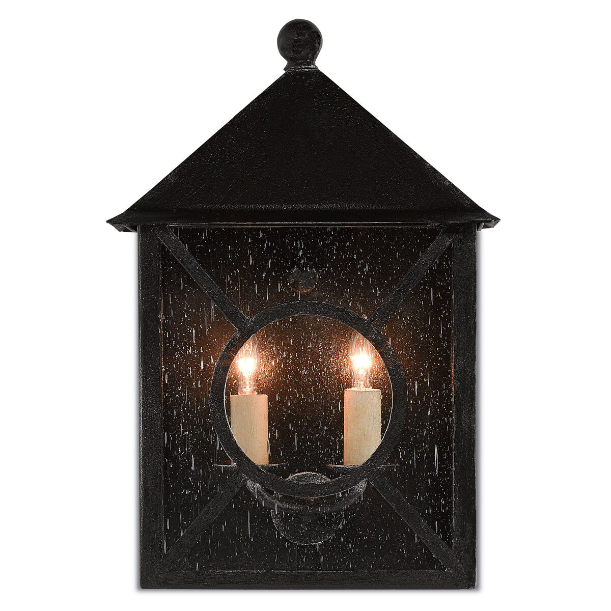 Ripley 2 Light 15.25 inch Midnight Outdoor Wall Sconce, Medium