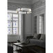 Parallel LED 44 inch Novel Brass Linear Pendant Ceiling Light in 3000K LED, Smoke Granite, Oval