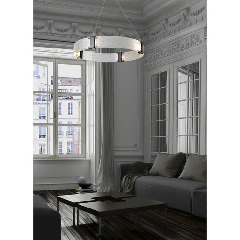 Parallel LED 44 inch Burnished Bronze Linear Pendant Ceiling Light in Bronze Granite, 2700K LED, Oval
