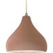 Radiance LED 11.5 inch Brushed Nickel and Adobe Pendant Ceiling Light