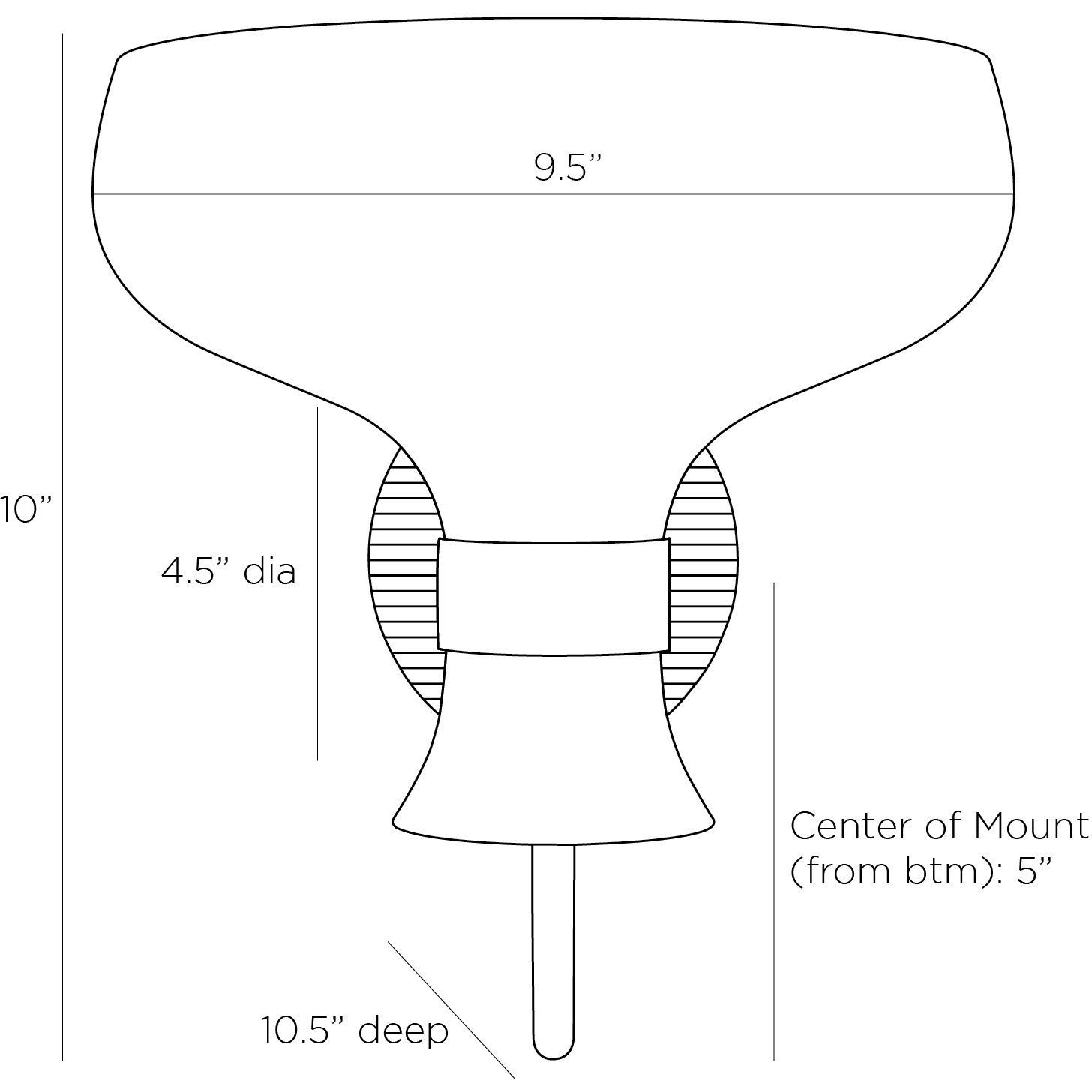 Westcliff 1 Light 9.5 inch White Gesso Sconce Wall Light