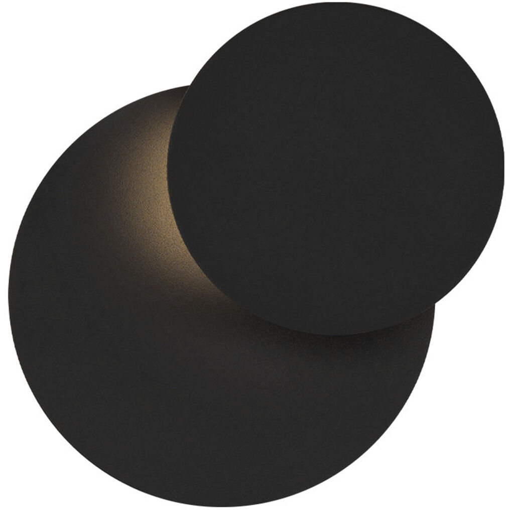 Moonglow Wall Sconce Wall Light in 2700K, Black, dweLED