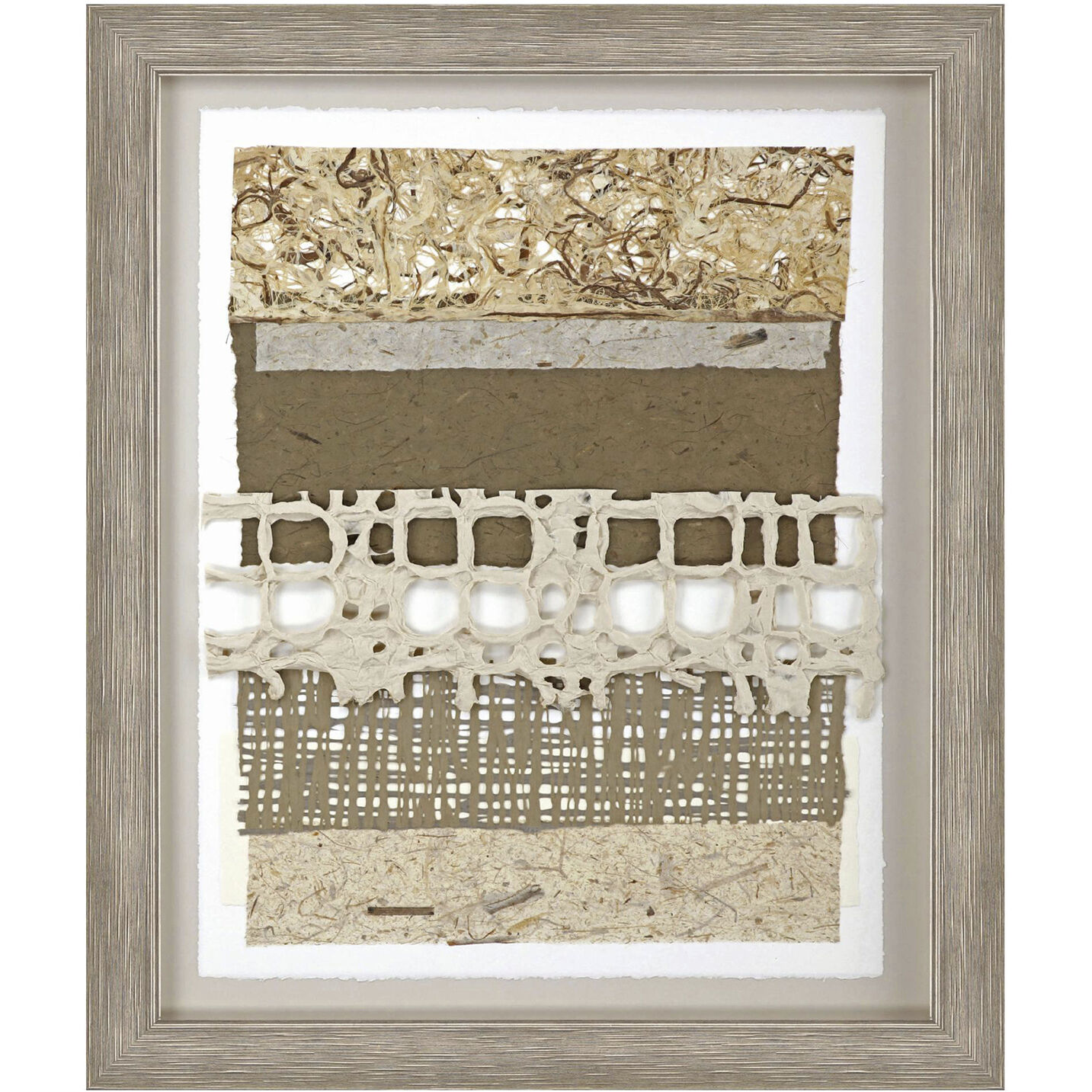 Dynamic Brown and Beige and Neutral and White Framed Art, The Studio