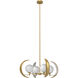 Celeste 4 Light 30 inch Vintage Brass Chandelier Ceiling Light