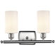 Ballston Clymer LED 16 inch Brushed Satin Nickel Bath Vanity Light Wall Light in Matte White Glass, Ballston