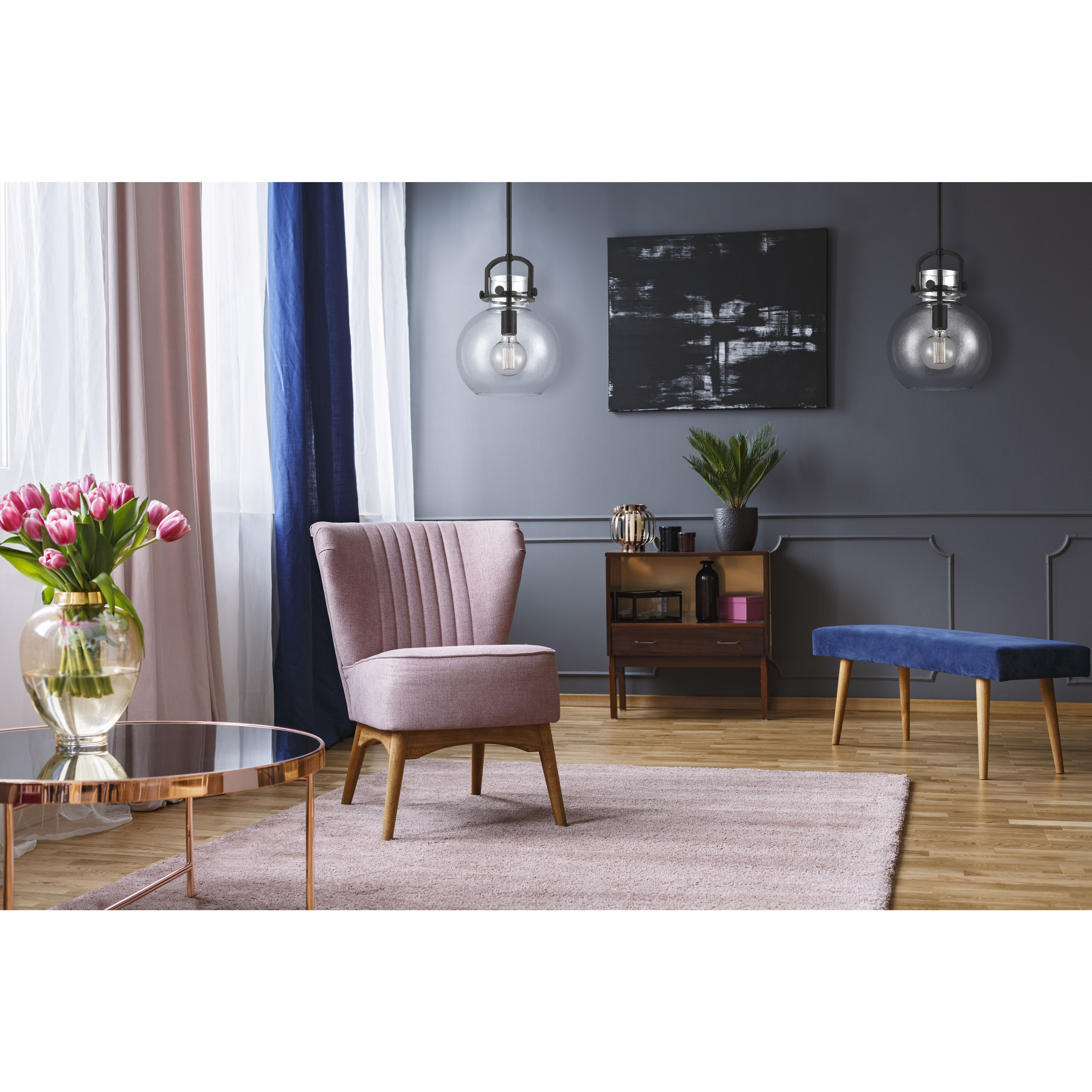 Restoration Newton LED 10 inch Matte Black Mini Pendant Ceiling Light, Restoration