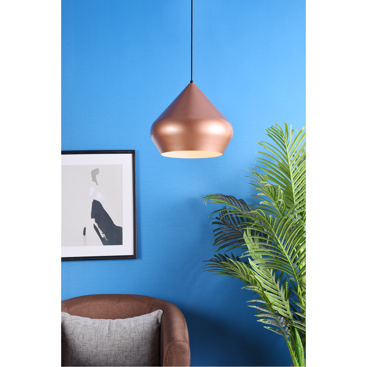 Axiom 1 Light 14 inch Honey Gold Pendant Ceiling Light