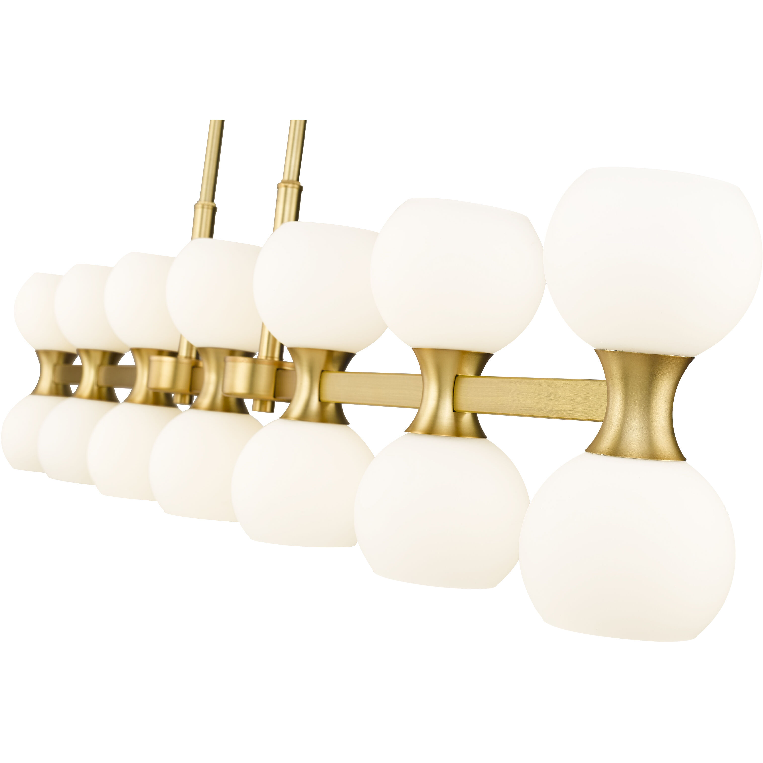 Artemis 14 Light 60 inch Modern Gold Linear Chandelier Ceiling Light