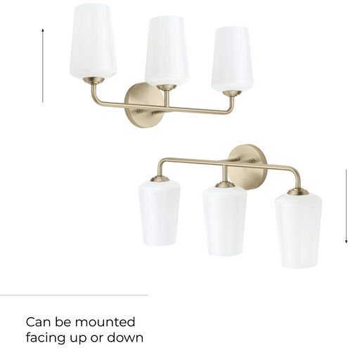Celino 3 Light 23.25 inch Champagne Bronze Vanity Light Wall Light