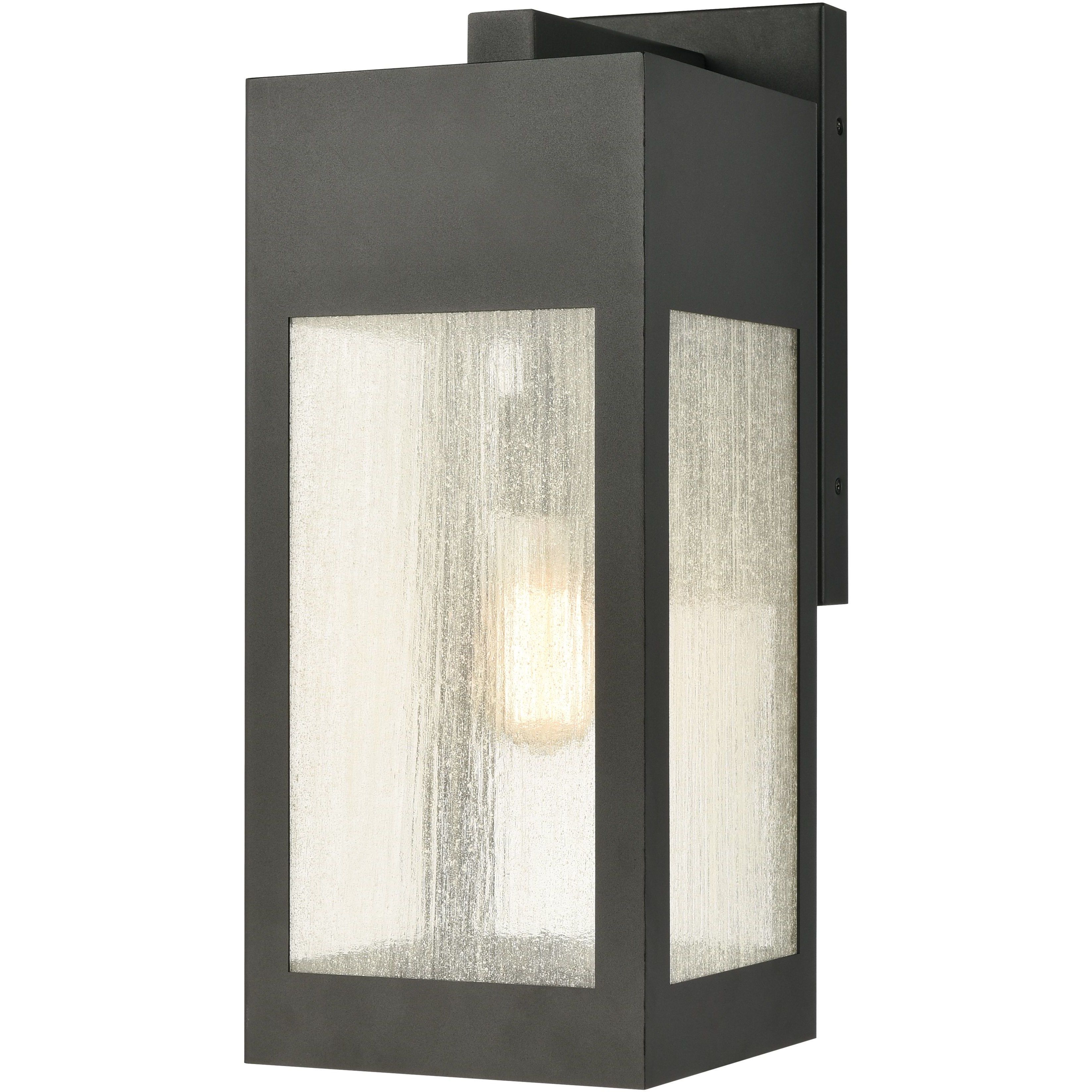 Angus 1 Light 20 inch Charcoal with Clear Outdoor Wall Sconce
