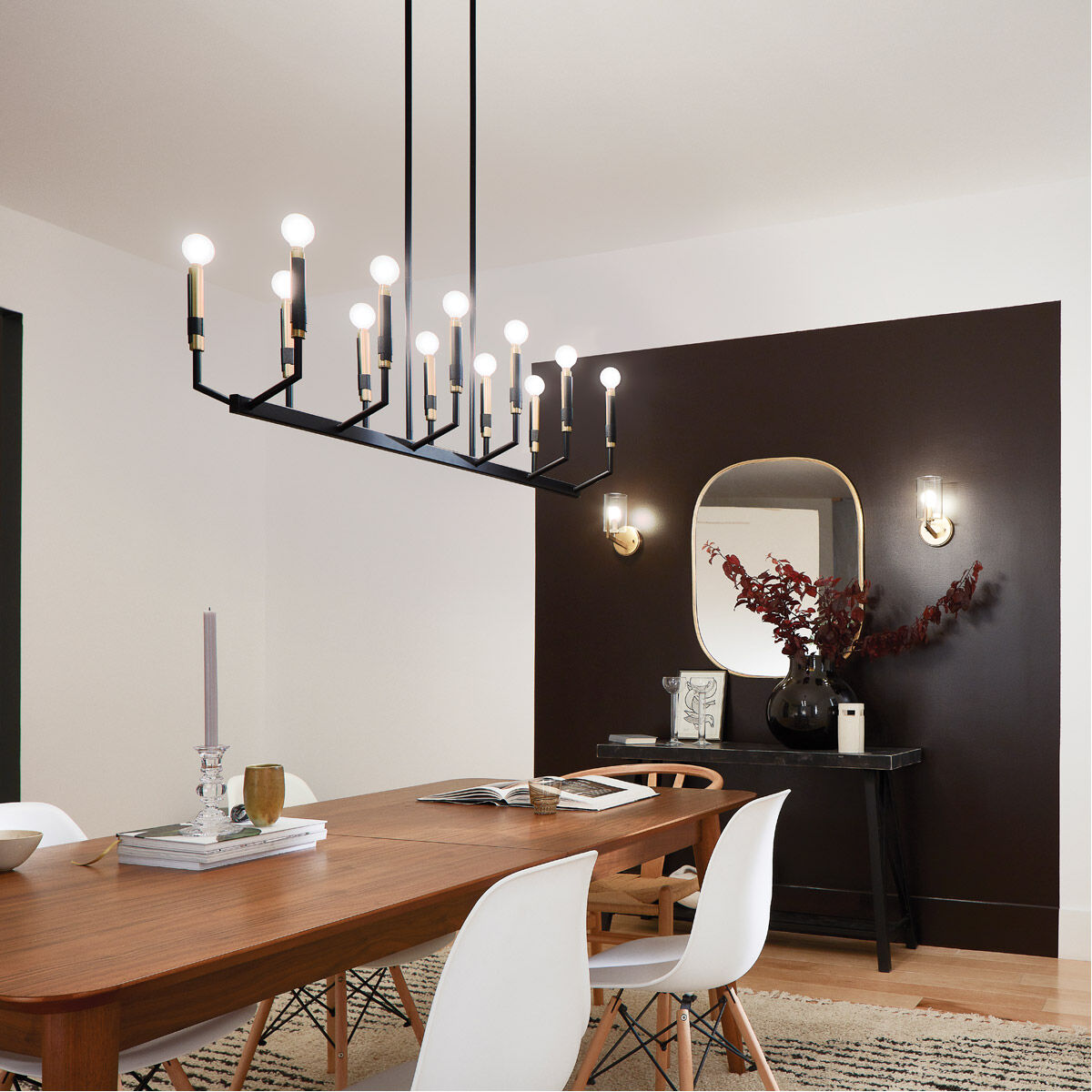 Kichler 52350BK 12 Light Chandelier Armand Black