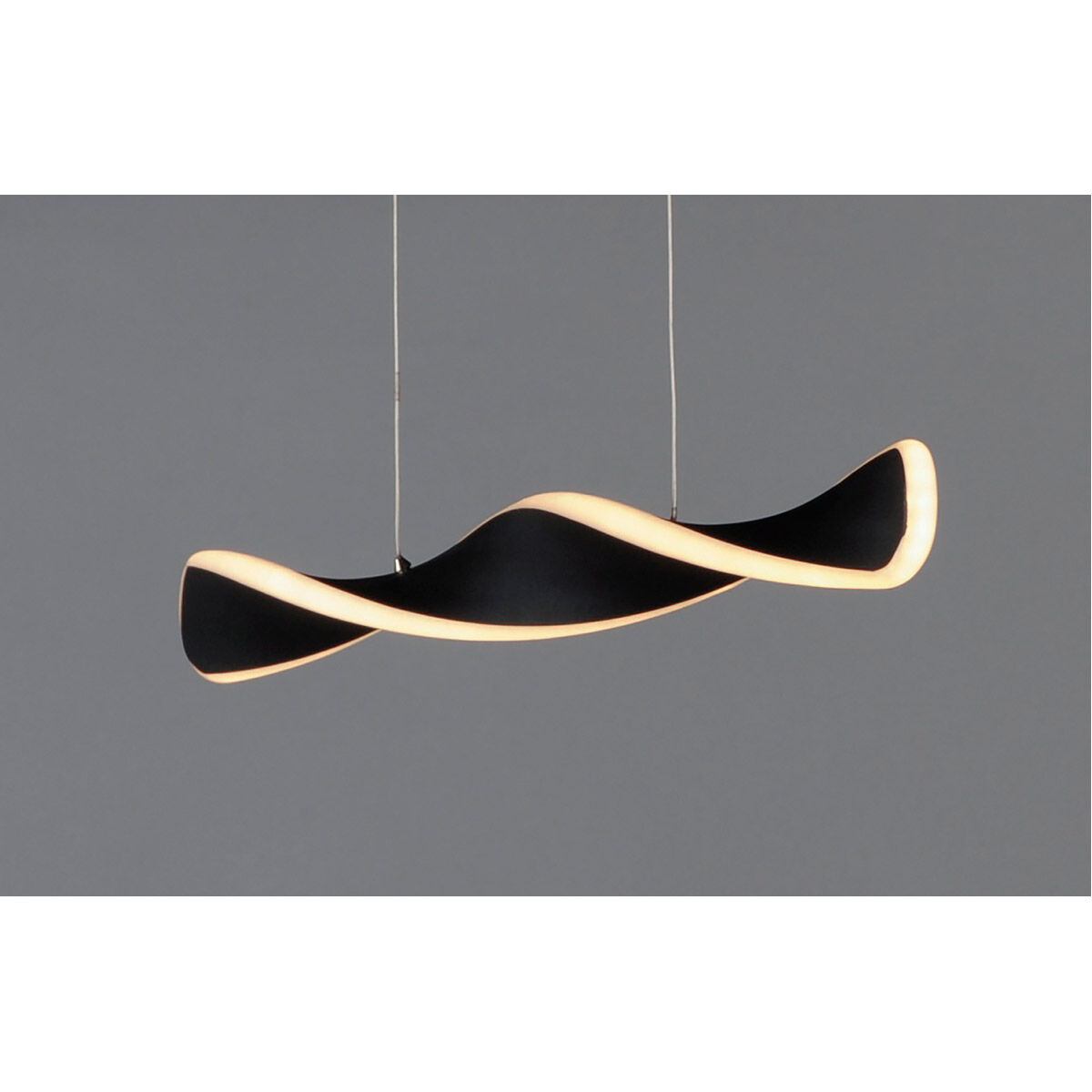 Pirouette LED 40 inch Black Linear Pendant Ceiling Light