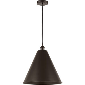 Edison Cone 1 Light 16 inch Oil Rubbed Bronze Mini Pendant Ceiling Light