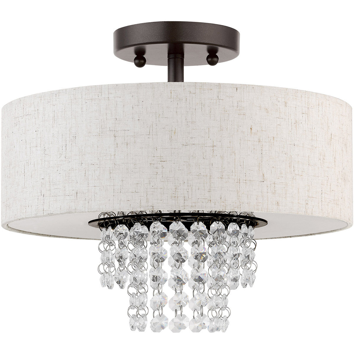 Carlisle 2 Light 13 inch English Bronze Semi-Flush Mount Ceiling Light
