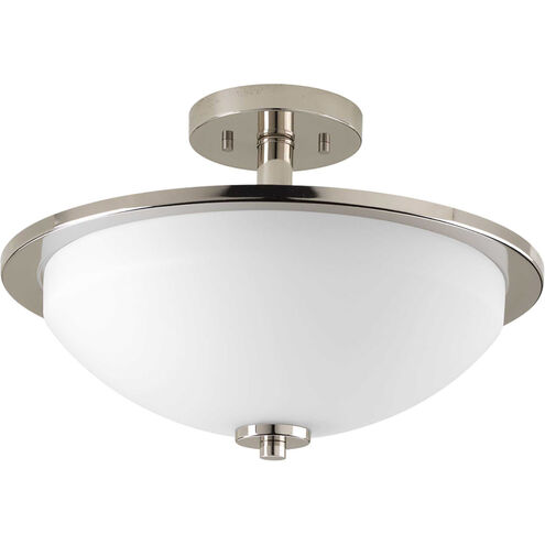 Replay 2 Light 15 inch Polished Nickel Semi-Flush Mount Ceiling Light