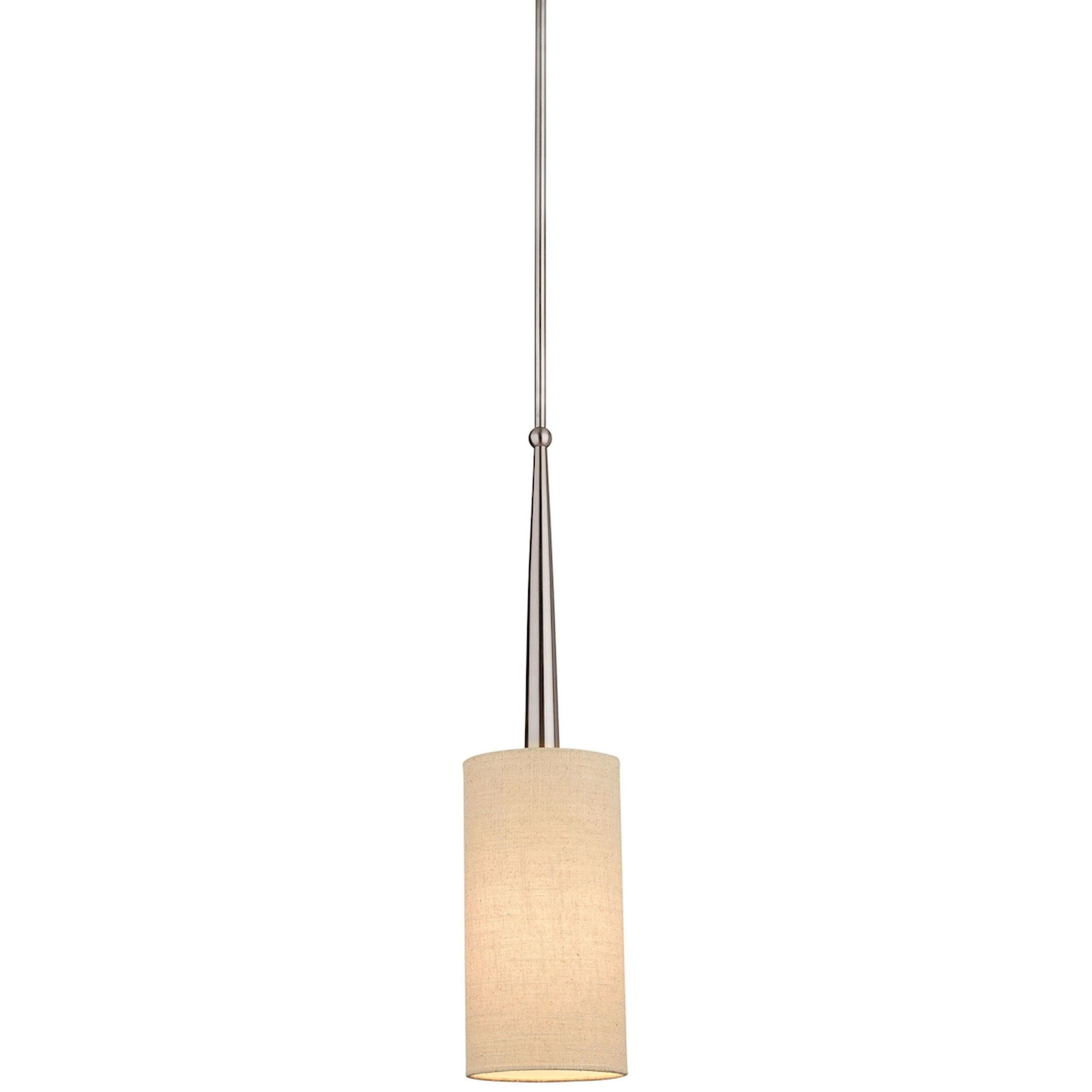 Allure 1 Light 6 inch Brushed Nickel Pendant Ceiling Light