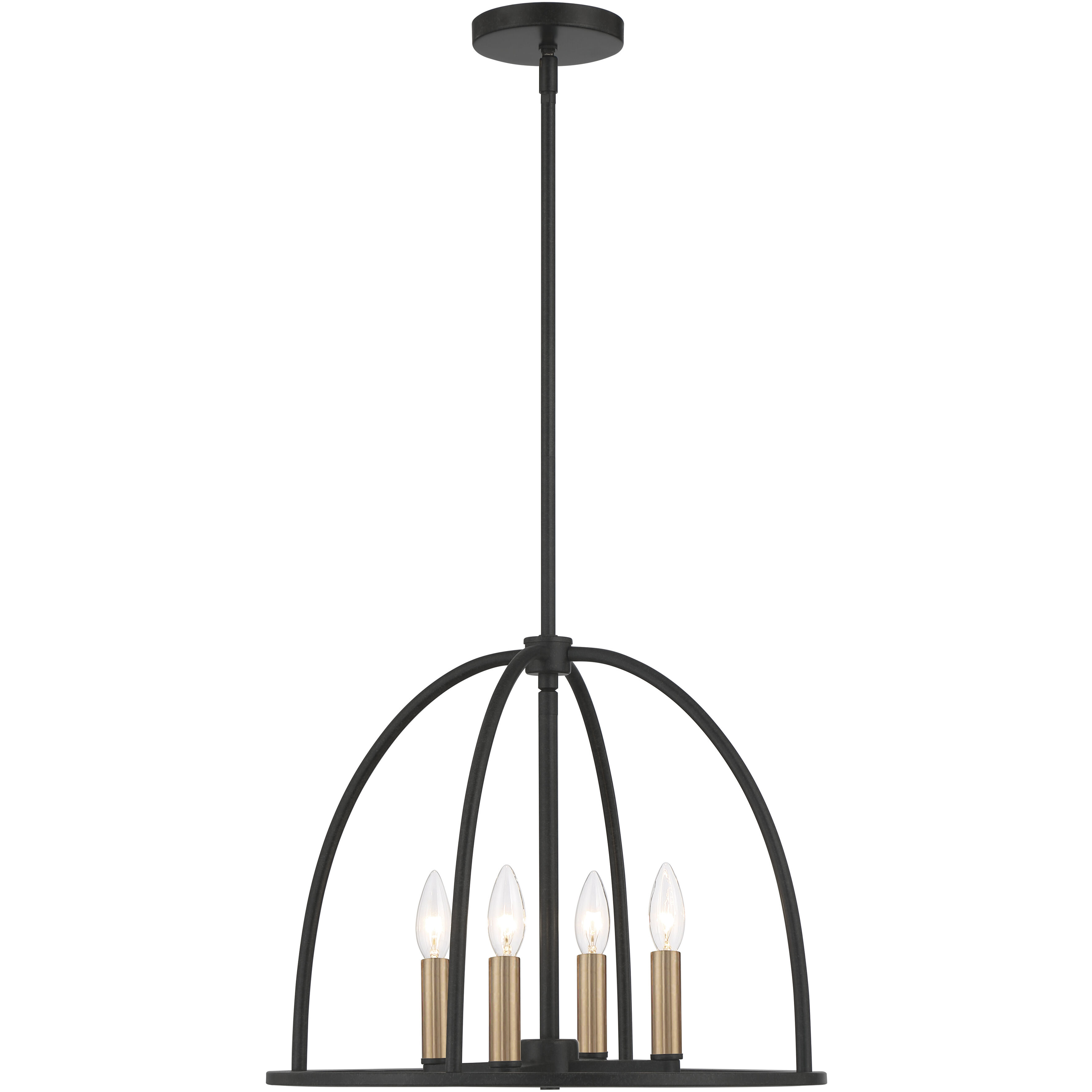 Abbott 4 Light 18.25 inch Black Lantern Chandelier Ceiling Light